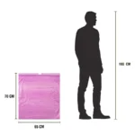 Florex Çöp Torbası Büyük Boy 65 cm x 70 cm Mor Lavanta Kokulu Büzgülü 10'lu Paket - Görsel 3