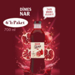 DİMES Doğal Sıkma Nar Suyu 700 ml x 6 Adet