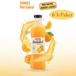 DİMES Doğal Sıkma Portakal Suyu 700 ml x 6 Adet