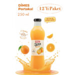 DİMES Doğal Sıkma Portakal Suyu 250 ml x 6 Adet