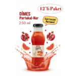 DİMES Doğal Sıkma Portakal & Nar Suyu 250 ml x 6 Adet
