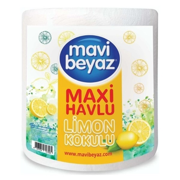 Mavi Beyaz Maxi Limon Kokulu Dev Havlu Mavi Beyaz Maxi Limon Kokulu Dev Havlu