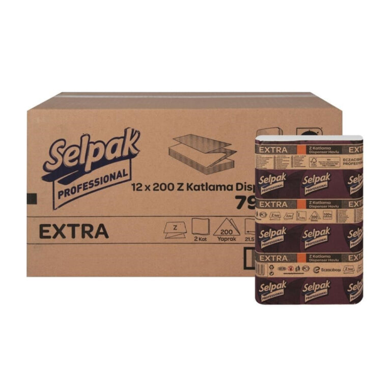 Selpak Professional Extra Z Katlama Kağıt Havlu Çift Katlı 200 Yaprak