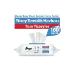 Sleepy Easy Clean Yüzey Temizlik Havlusu Çamaşır Suyu Katkılı 100’lü