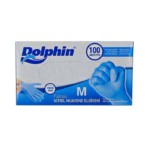 Dolphin Mavi Nitril Pudrasız Muayene Eldiveni M 100 Adet