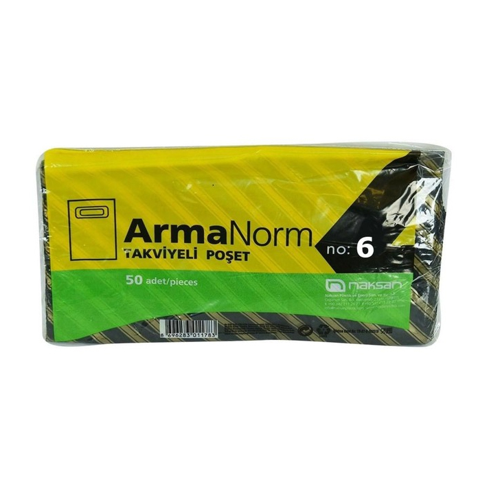Arma Naksan Takviyeli Poşet Torba - 6 No - 50 Adet