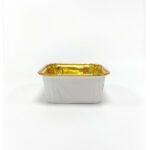 Dolphin Muffin Kek Kapsülü Kare Beyaz-Altın 25li