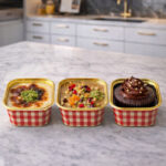 Dolphin Muffin Kare Pötikare Kırmızı-Altın Kek Kapsülü 25 Adet