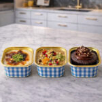 Dolphin Muffin Kare Mavi-Altın Kek Kapsülü 25 Adet