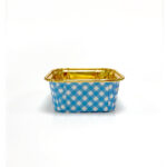 Dolphin Muffin Kare Mavi-Altın Kek Kapsülü 25 Adet