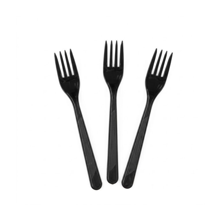 Ht Plastik Siyah Lüx Çatal 100'lü