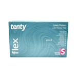 Tenty Flex Pudrasız Latex Muayene Eldiveni S 100 Adet