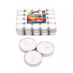 Roll-Up Tealight Mum Kokusuz Beyaz Mum 100’lü Paket